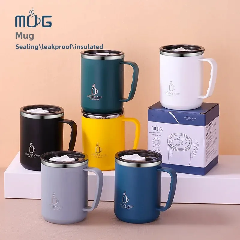 Doppelschichtiger Becher aus Edelstahl 304, mit Milchskala, Wärmedämmung, kreativer Wasserbecher im japanischen Stil, Geschenk für den Heimgebrauch