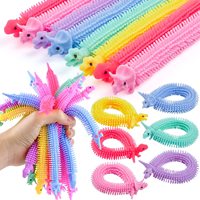 5/10/20/30pcs Cartoon Unicorn Lala Musician Ring Cute Pet Animal TPR Soft Adhesive Decompression Noodles Toy Fun PartyFavors