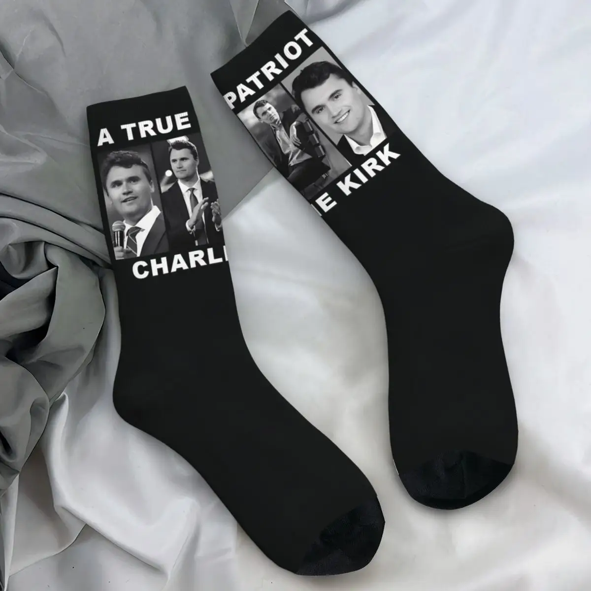 

Justice For Charlie Kirk Stockings Pray For Charlie Kirk Gothic Socks Non Skid Socks Unisex Men Outdoor Sports Medium Soft Socks