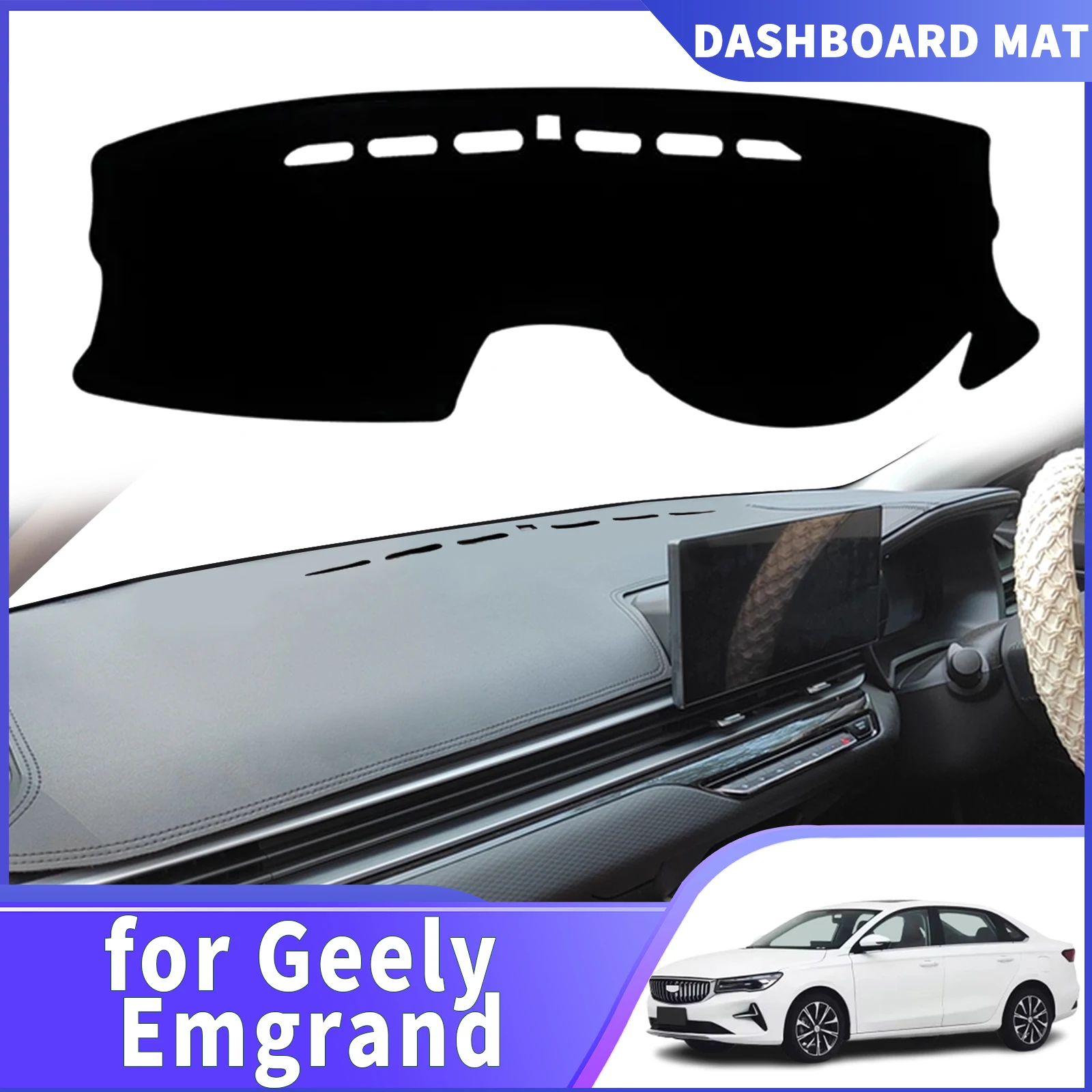 

fit for Geely Emgrand 4th Gen 2026-2022 Dashmat Accessories Dashboard Cover Pad DashMat Sunshade Protective Carpet Car Leather