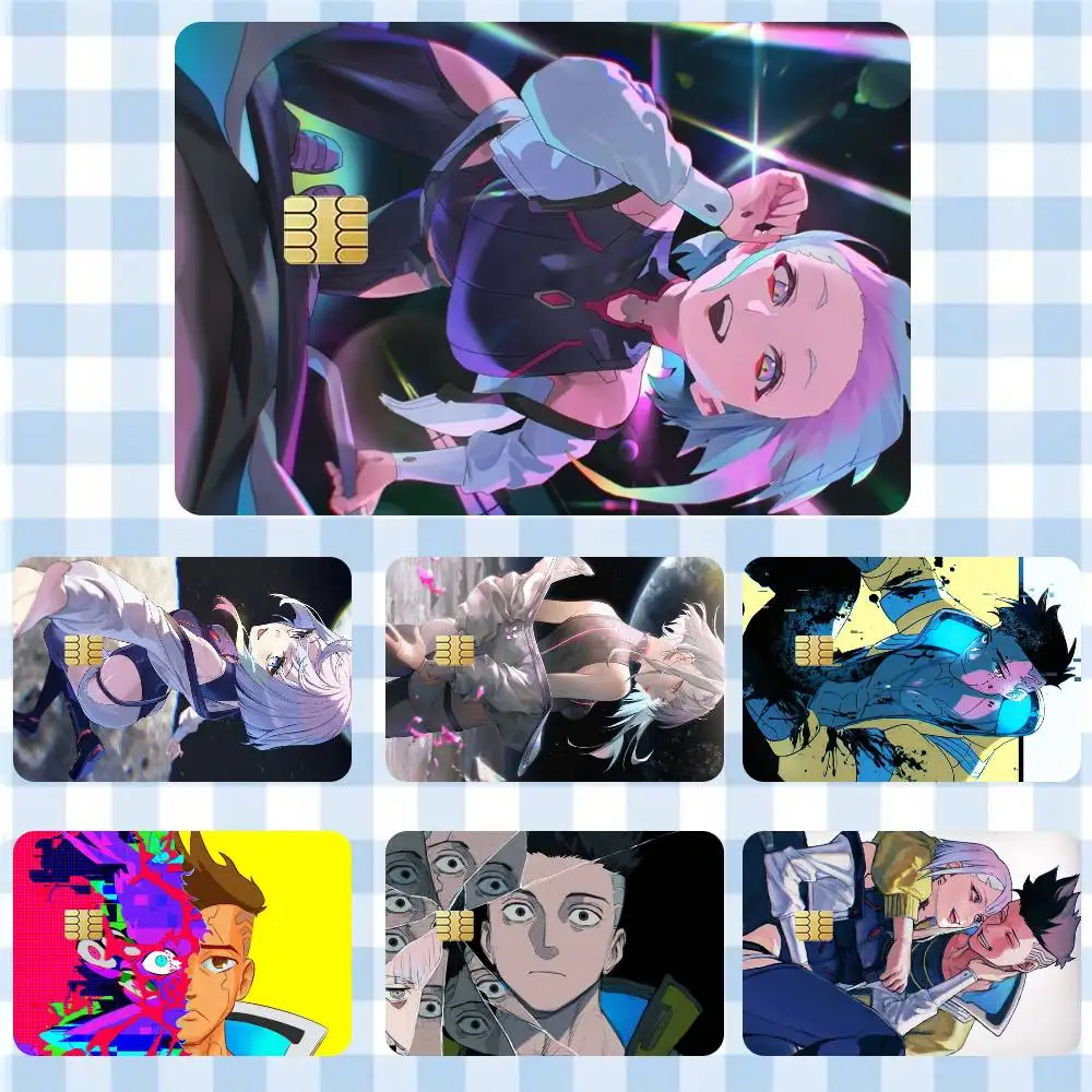 

Lucy David Edgerunner Sticker Film Tape Skin for Credit Card Debit Card Waterproof Stickers Cartoon