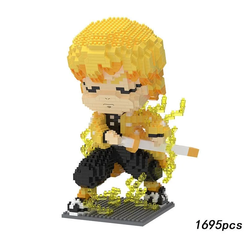 Hot Japan Anime Demon Slayer Building Blocks Kimetsu No Yaiba Kamado Tanjirou Nezuko Zenitsu Kyoujurou Blocks Toys Gifts