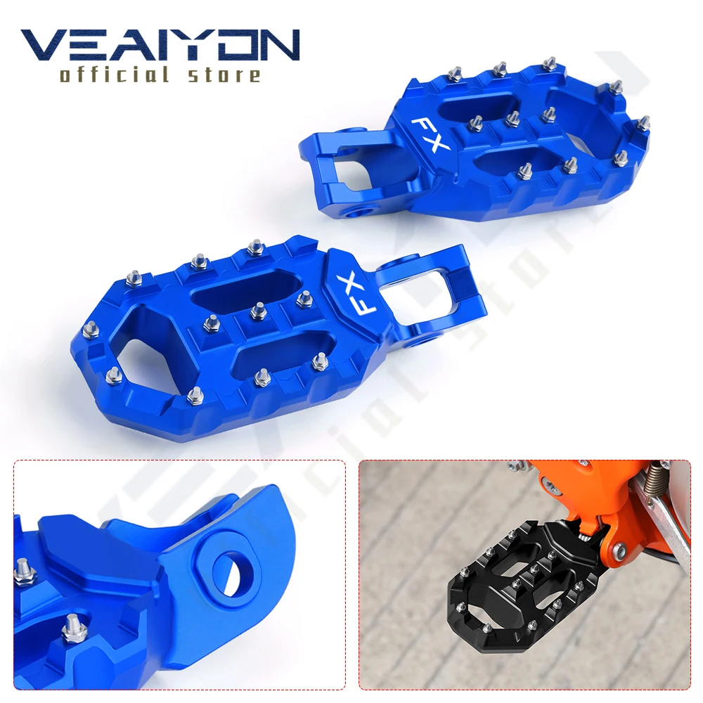 

For Hus FX 300 350 450 FX300 FX350 FX450 2017 2018 2019 2020 2021 2022 Motorcycle accessories Foot Pegs Pedals FootRest Footpegs