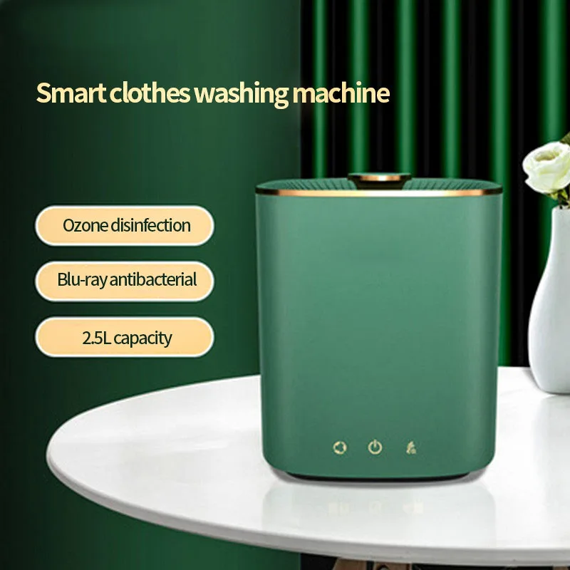 2.5L Capacity Mini Portable Washing Machine For Travel Home Briefs Underwear Sock Auto Disinfect