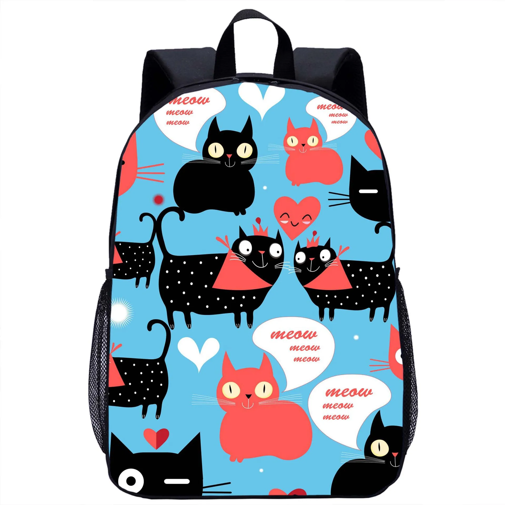 Cute Cartoon Cats Print Backpack for Kids Teens Adults Student School Bags Women Men Travel Backpack Laptop Rucksack Lightweight