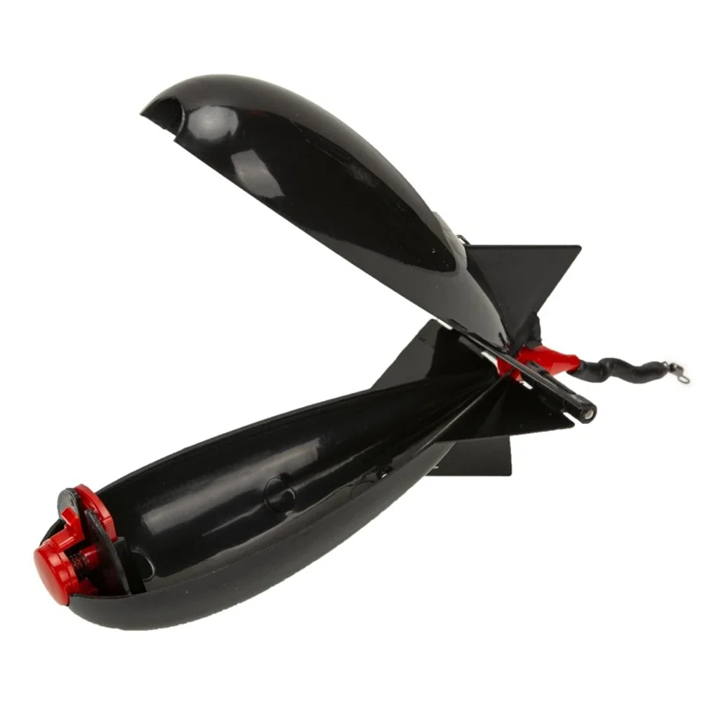 البلاستيك الصيد الطعم الأسماك المغذية في الهواء الطلق صاروخ على شكل تعويم إغراء الطعم حامل مغذيات موقف والعتاد اكسسوارات صيد السمك