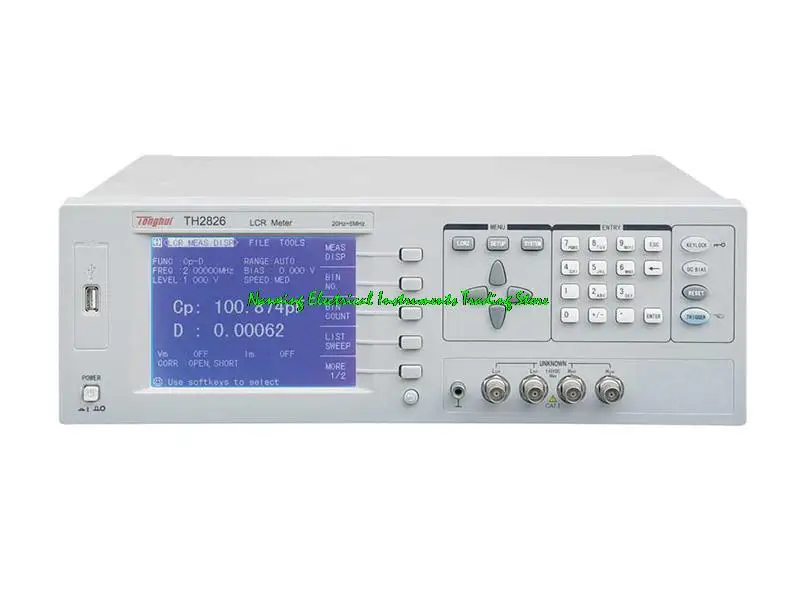 Tonghui TH2826 High Frequency Economic LCR Meter Capacitance inductance resistance tester 20Hz-5MHz Step 10mHz,Hi-accuracy 0.1%