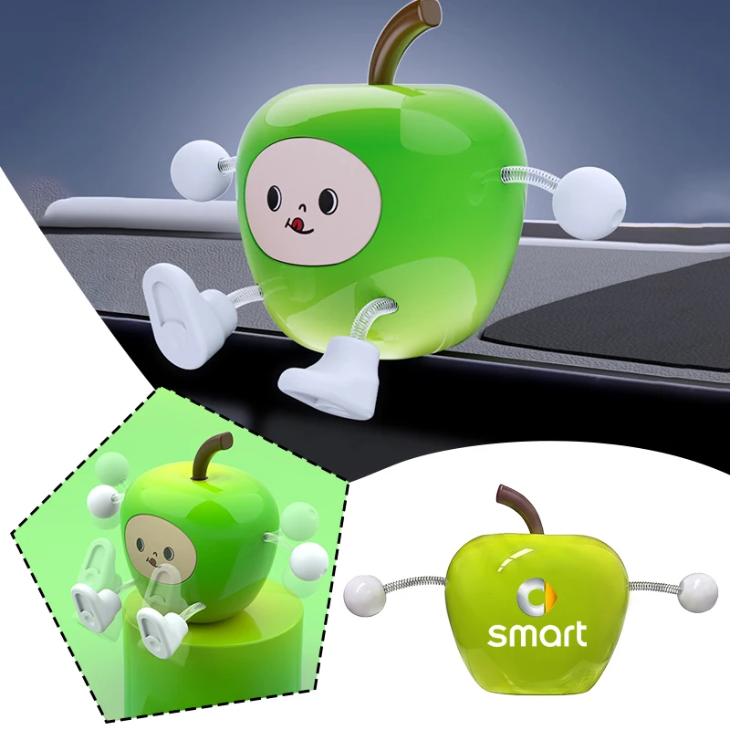 Car Dashboard Apple Ornaments ABS Decoration Auto Interior Accessories For Smart Fortwo 451 450 454 Forfour EQ Cabrio Crossblade
