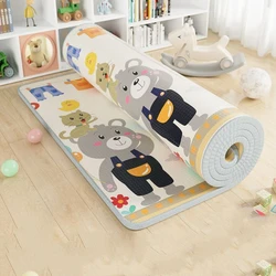 เล่นเสื่อสําหรับเด็กความปลอดภัย 1 ซม.EPE เป็นมิตรกับสิ่งแวดล้อมหนาเด็ก Crawling Play Mats พับพรมพรม Playmat