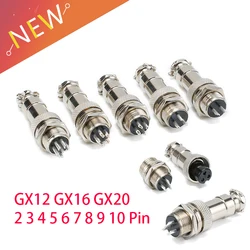 GX12 GX16 Aviation Connector 2 3 4 5 6 7 8 9 10 Pin Connector Male Female Butting Wire Cable Circular Aviation Socket Plug