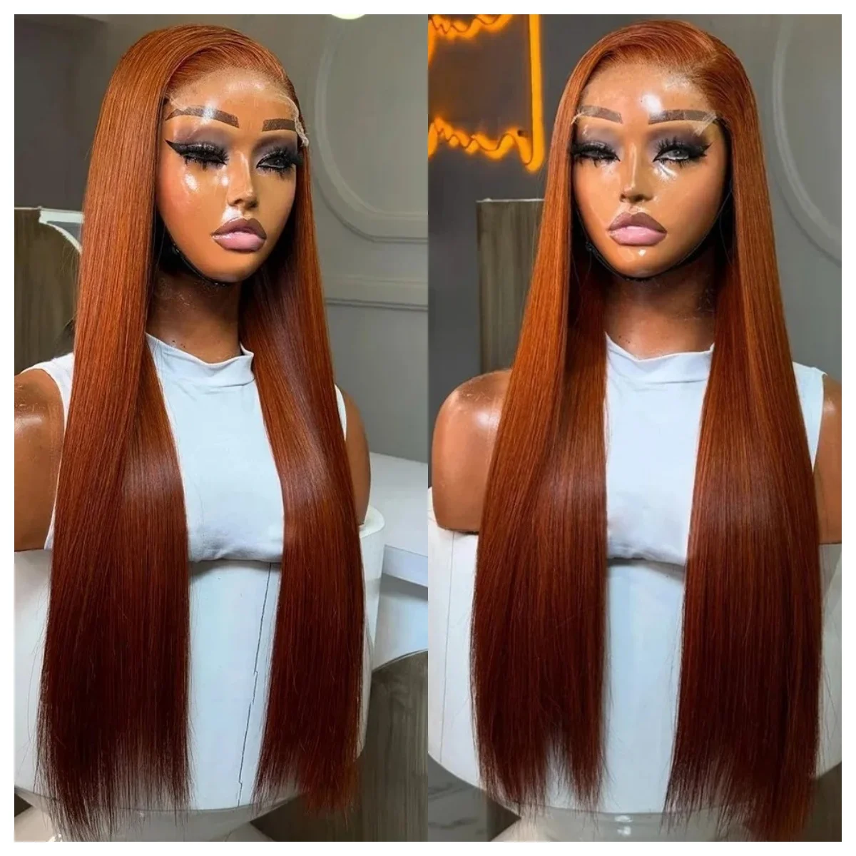 الزنجبيل شعر مستعار العظام مستقيم الدانتيل الجبهة الباروكات للنساء 13x4 HD شفافة الدانتيل الباروكات الأمامية الاصطناعية غلويليس قبل قطعها perruque