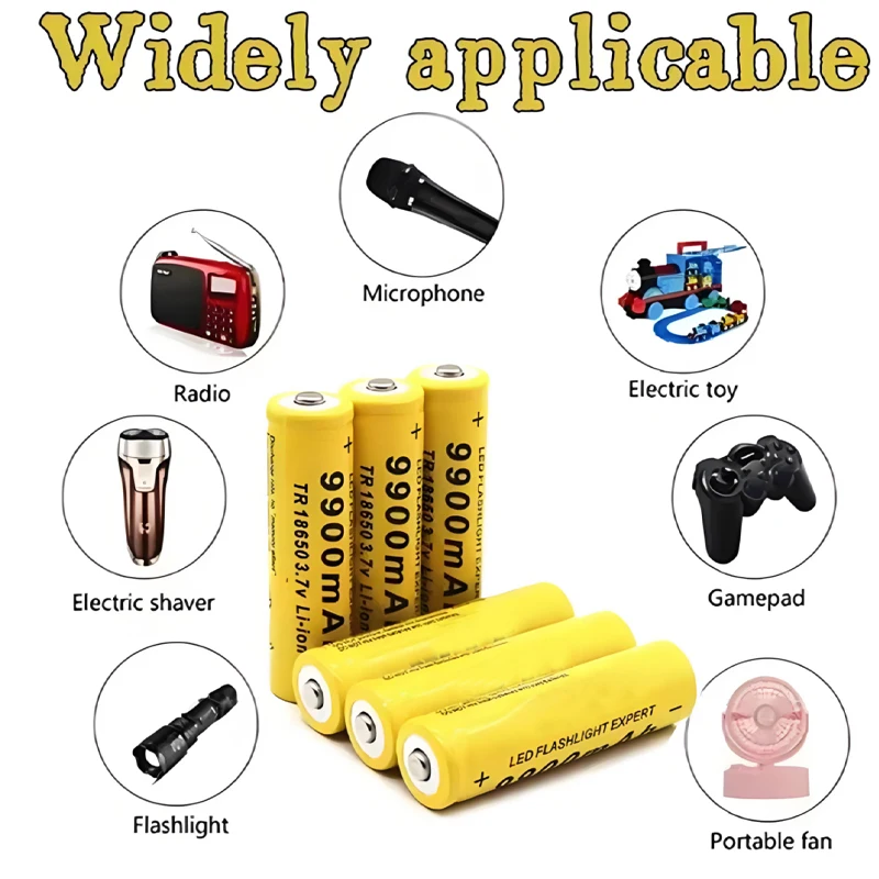 

New2024 NEW 3.7V 9900mah18650 Battery li-ion Battery 9900mAh 3.7V Rechargeable Battery