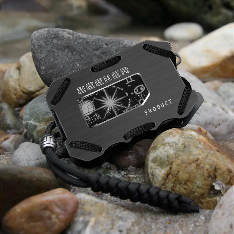 Blue Metal Wallet Multi-Tool Card And Money Clip Wallet Minimalist Front Pocket For Men Stainless Money Clip Slim And Ultralight