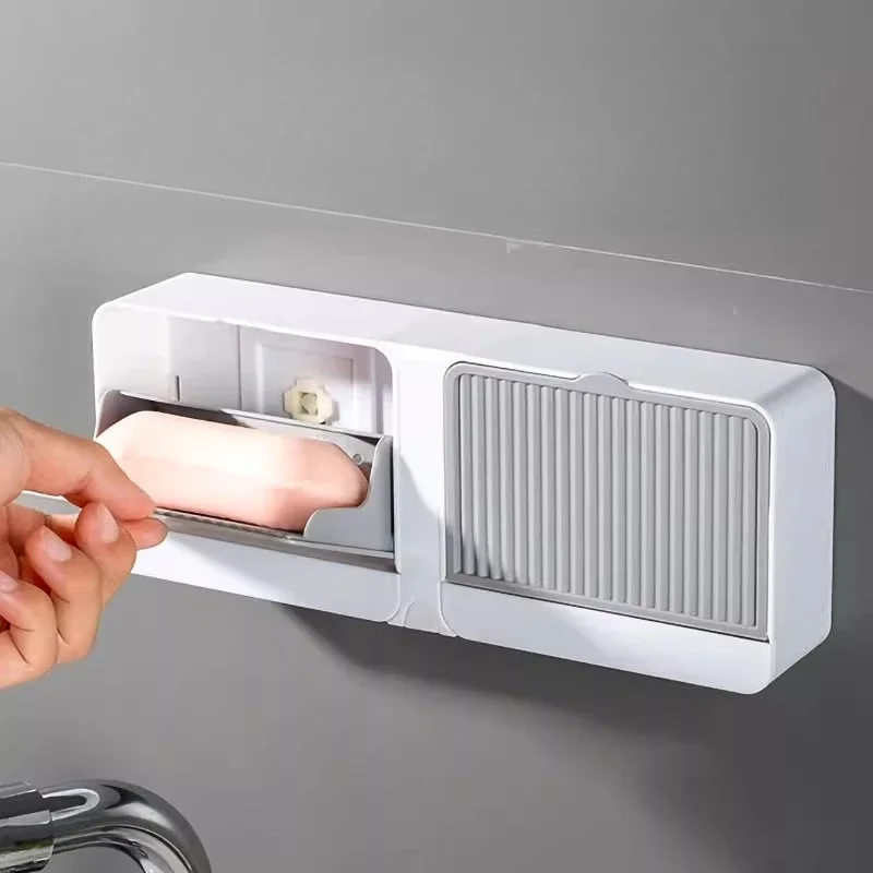

Soap box wall hanging non-punching drain storage box