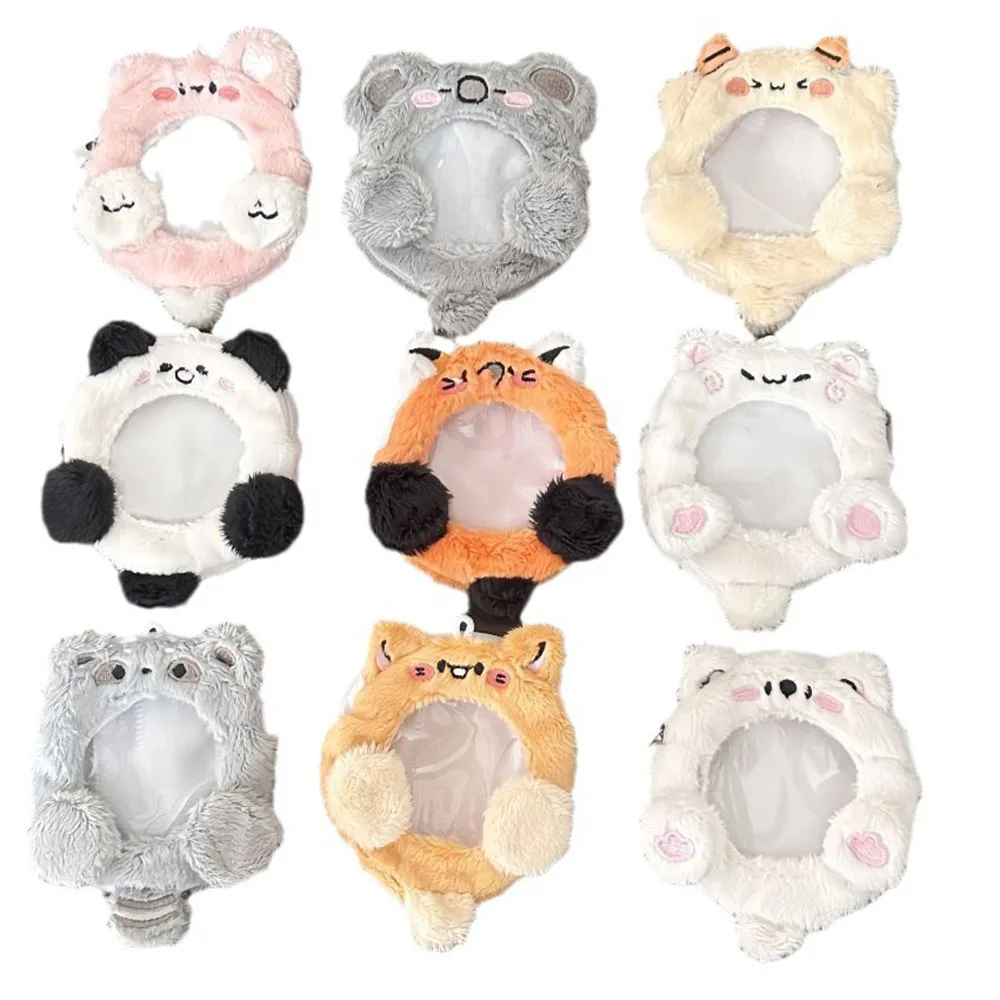 

Badge Plush Bag Pendant Cute Animals Plush Mini Pain Bag Circular Badges Protective Cover Pendant Badge Lover Collection Bags