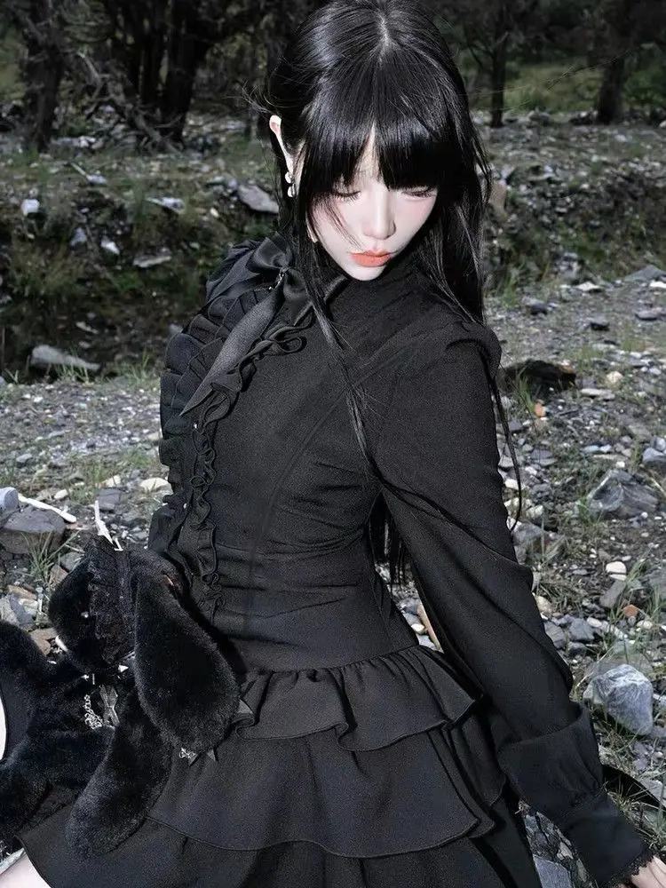 Gothic Lace Y2K Mini Dress 4