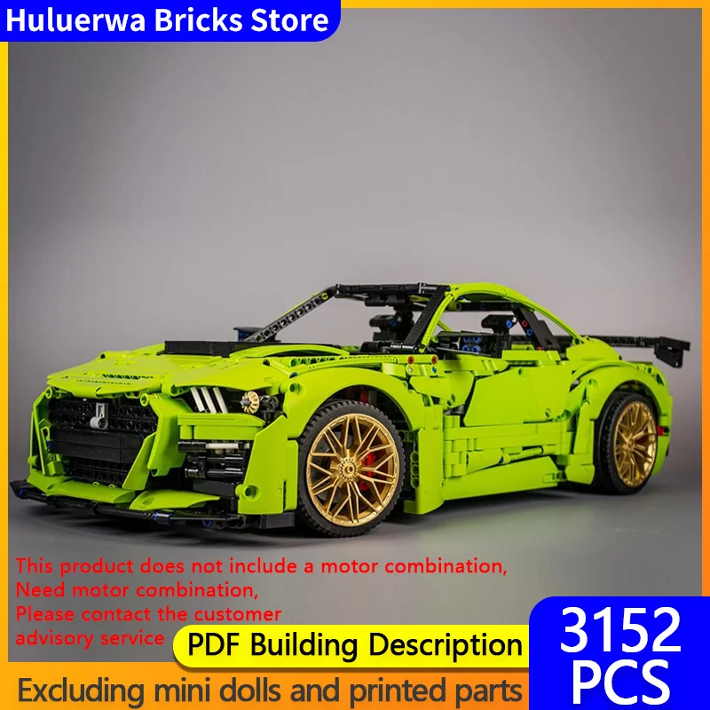 

Speed Racing Car Model MOC Building Bricks Mustang GT500 Hypercar Modular Technology Gifts Holiday Assemble Children Toys Suit
