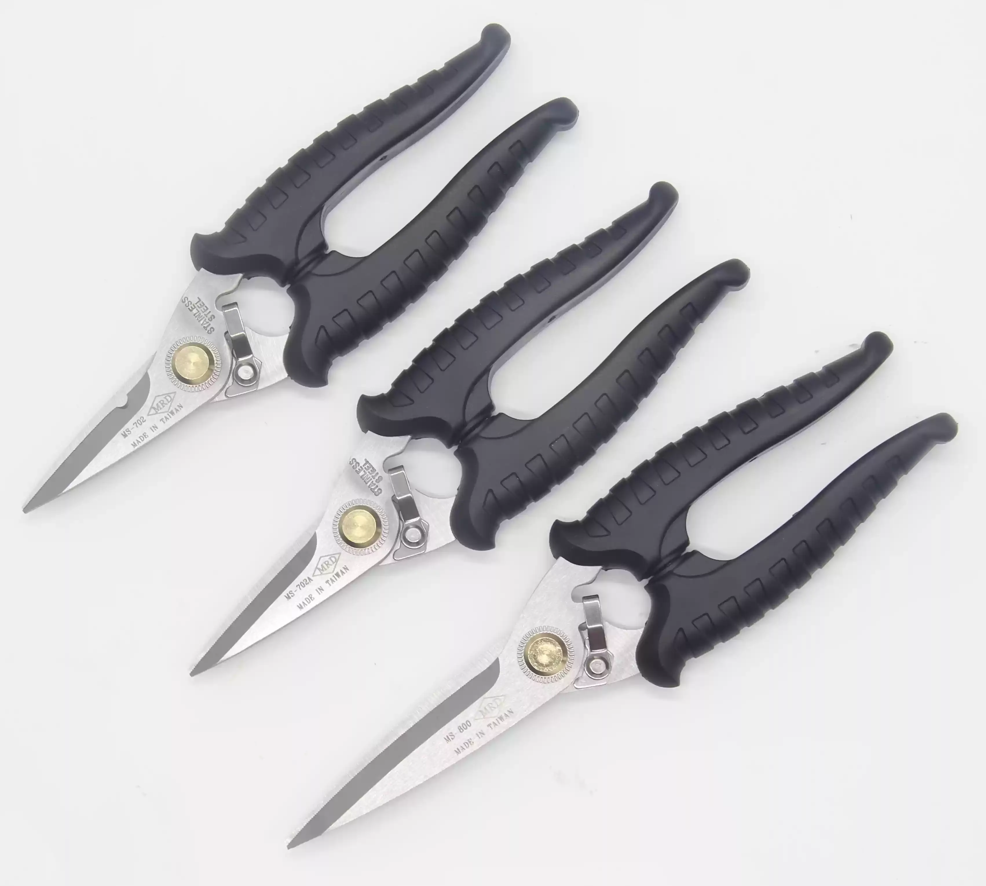 FOR KuaiGong MRD F-702 Multi-functional Stainless Steel Scissors Quick Cut Scissors Fiber Optic Scissors Food Scissors MS-800