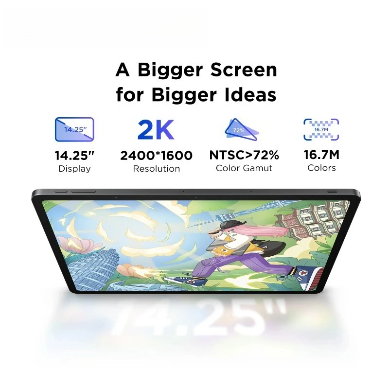 UT3 Fun Drawing Pad 14.25 inch 2400*1600 Resolution Android 14 System 60HZ Large Graphics Tablet Monitor 8GB+256GB