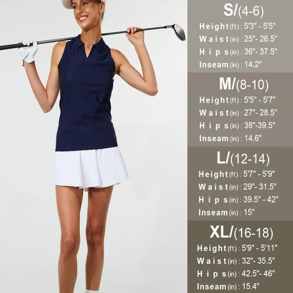 Pleated Tennis Skirts Tummy Control Built-in Shorts High Waisted Skirts 2 in 1 Design Moisture Wickin Athletic Skirts Training view 3