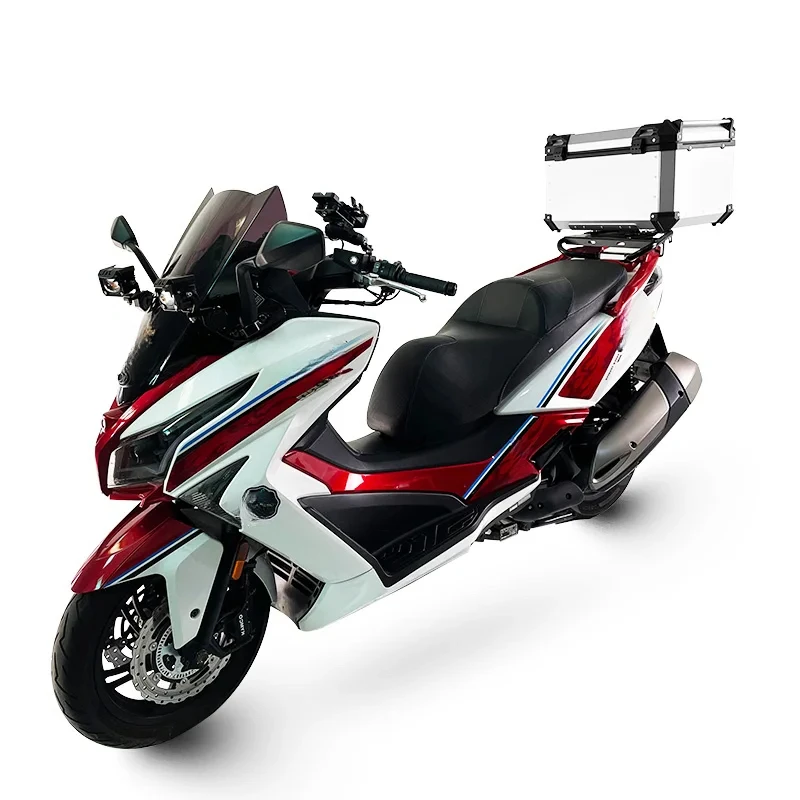 

85L Silver High-End Scooter Delivery Kit with Aluminum Alloy Accessories and Motorcycle Trunk