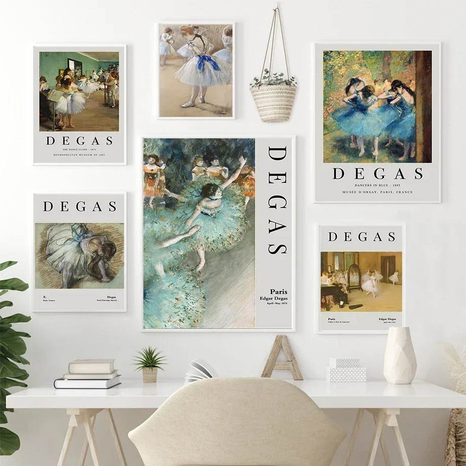 Impression Edgar Degas Ballerina Dancer Canvas PaintingWall Art  Nordic Posters And Prints Wall Pictures For Living Room Decor