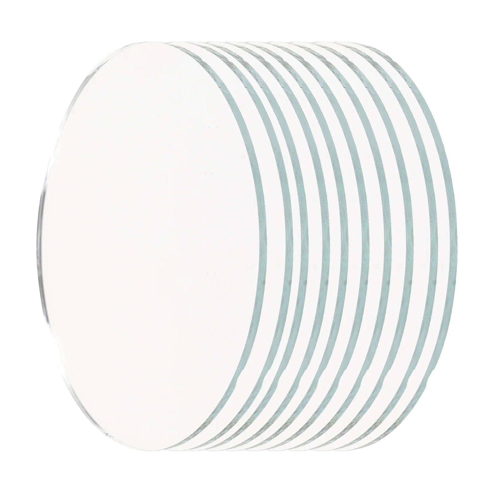 10 Pcs Oval Mirror Glass for Crafts Small DIY Project Makeup Cosmetics