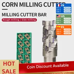 D20-AP11/D50 AP16 Corn Milling Cutter Bar 120-175mm 2T/3T Milling Tool Holder 10pcs APMT1135 Carbide Insert Lathe Parts Tool
