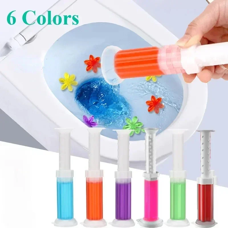 1PCS Toilet Cleaner Gel Fragrance Deodorant Air Freshener Aromatic Flower Needle Detergent Flower for Bathroom Cleaning