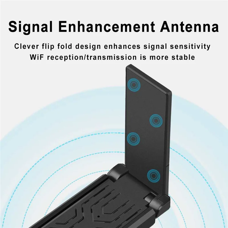 

5400Mbps USB 3.0 Wireless Network Card WiFi 6E Tri-Band 2.4G 5G 6G Adapter USB Gigabit Ethernet Dongle for Windows 10 11