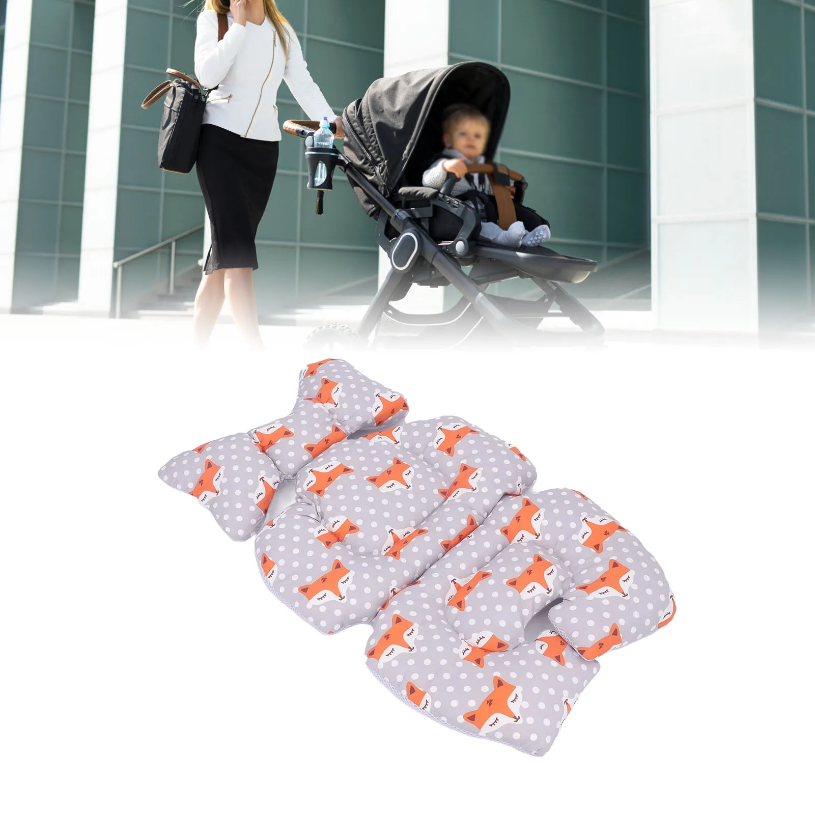 ZK20 Baby Carriage Cushion Body Support Special Shaped Reduce Fatigue Washable Stroller Seat Cushions Type 1