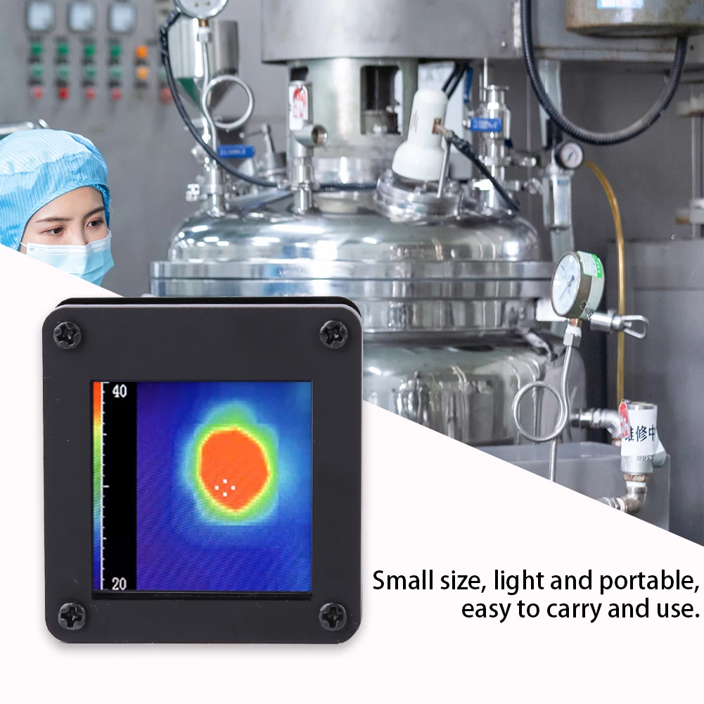 USB 5V AMG8833 Thermal Camera Industrial Detection Thermograph Tool 8x8 Pixel 60° FOV 7M Range Handheld LCD Thermal Imager