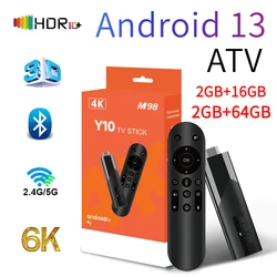 M98 Y10 Smart TV Stick Android 13 ATV Allwinner H618 ondersteuning 2.4G 5G Dual Wifi BT 5.0 HDR10 6K OTA Mediaspeler TV Box iptv