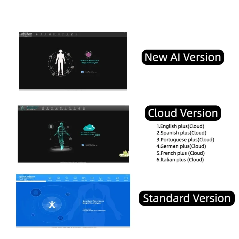 2025 Nova Versão AI 53 relatórios Conjunto de Analisador Magnético de Ressonância Quântica Bioressonância Máquina de Scanner de Corpo Humano