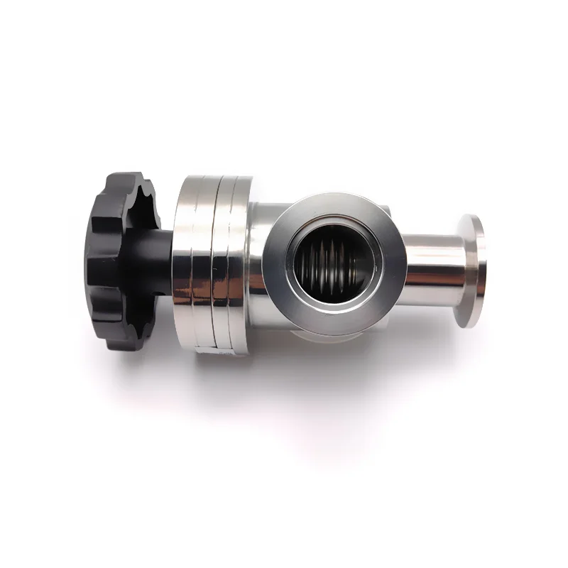KF16 KF25 KF40 KF50 Stainless Steel High Vacuum Manual Flapper Baffle Valve L-Type Y-Type Angle Valve for Vacuum System Fittings