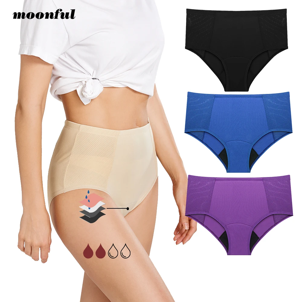 

Menstrual Period Panties for Women High Waist Mesh Hipster Menstrual Underwear Breathable Maternity Leakproof Panty