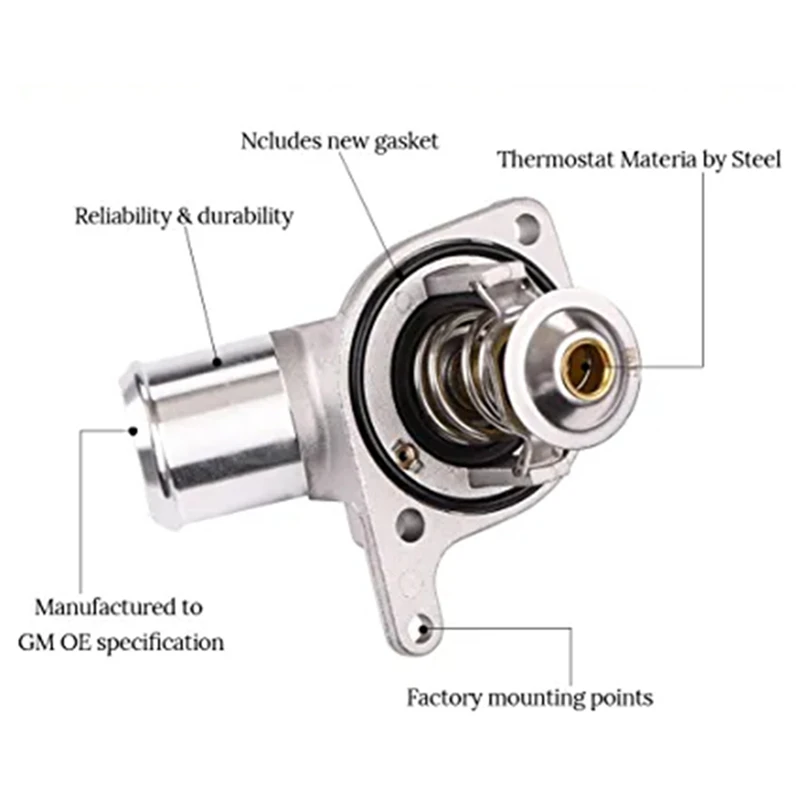 Conjunto de termostato de refrigerante de motor 12600172 para Chevrolet Silverado GMC Sierra 1500 2500