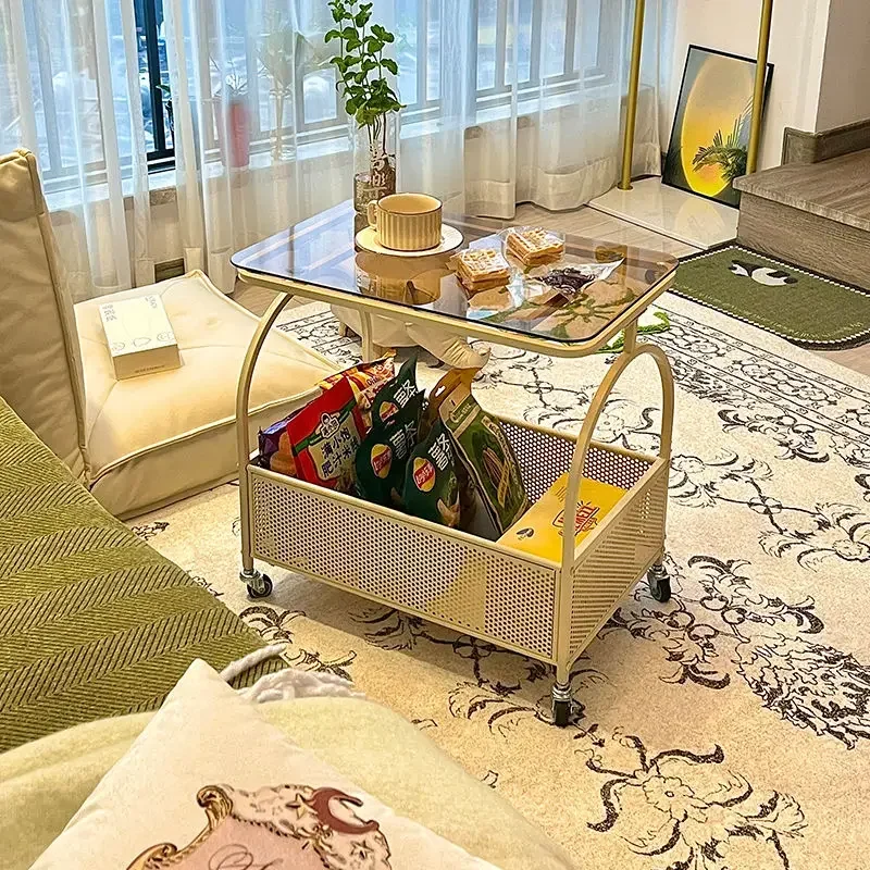 Sofa Coffee Table, Living Room, Bedside, Trolley, Mobile, Creative, Shelf, Small Table, Storage, Side Table
