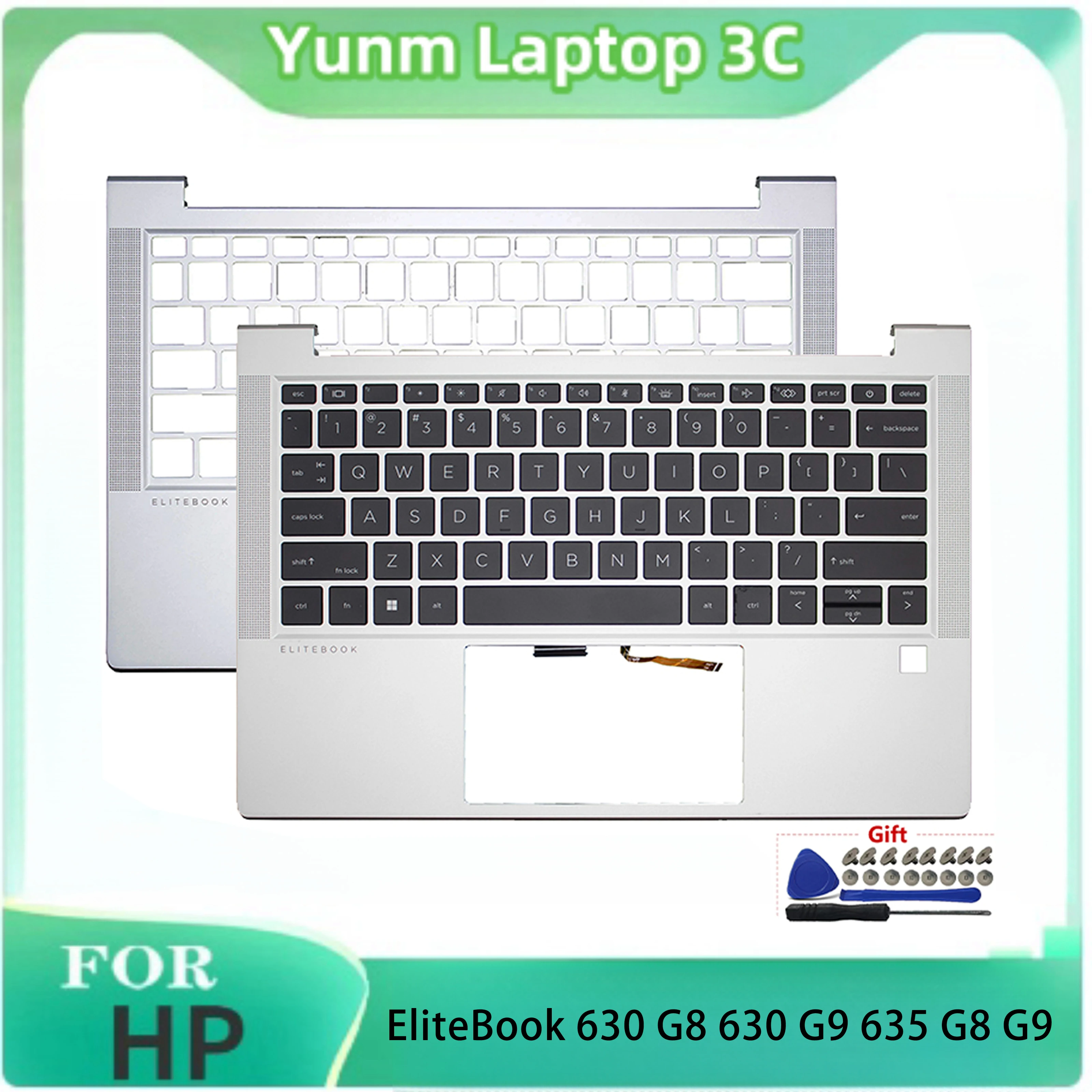 Nieuwe Originele Laptop US Toetsenbord Voor HP EliteBook 630 G8 630 G9 635 G8 G9 Palmsteun met Backlit Bovenste Cover Top Case N10777-001