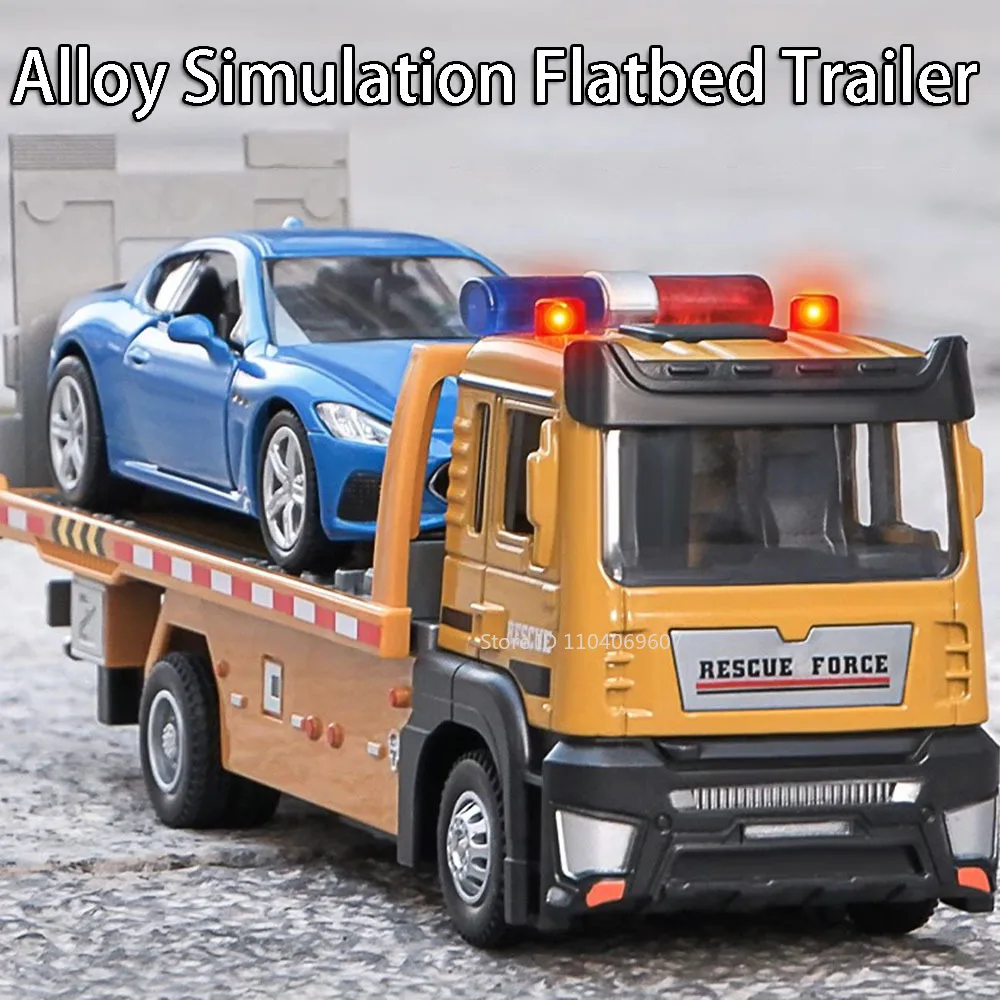 1:32 Bilancia Piatto Modello di Auto Giocattoli In Lega Pressofuso Veicolo di Ingegneria Suono Luce Tirare Indietro Pneumatici di Gomma Camion della Spazzatura Ragazzi Regali