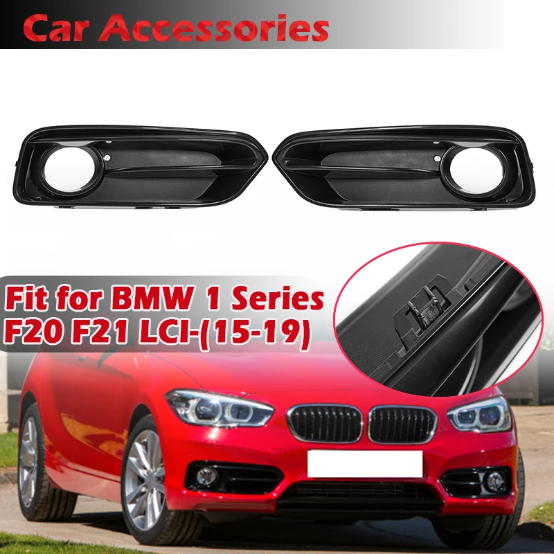 

Fog Light Frame Front Bumper Lower Grille Bezel Cover With Lamp Hole Fit For BMW 1 Series F20 F21 LCI Facelift 120i 2015 - 2019