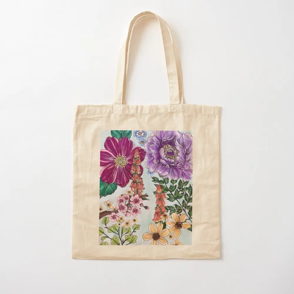 Blooming Botanical Tote Bag shopper bags Women's shopper bag Canvas bag tote bags cloth bags