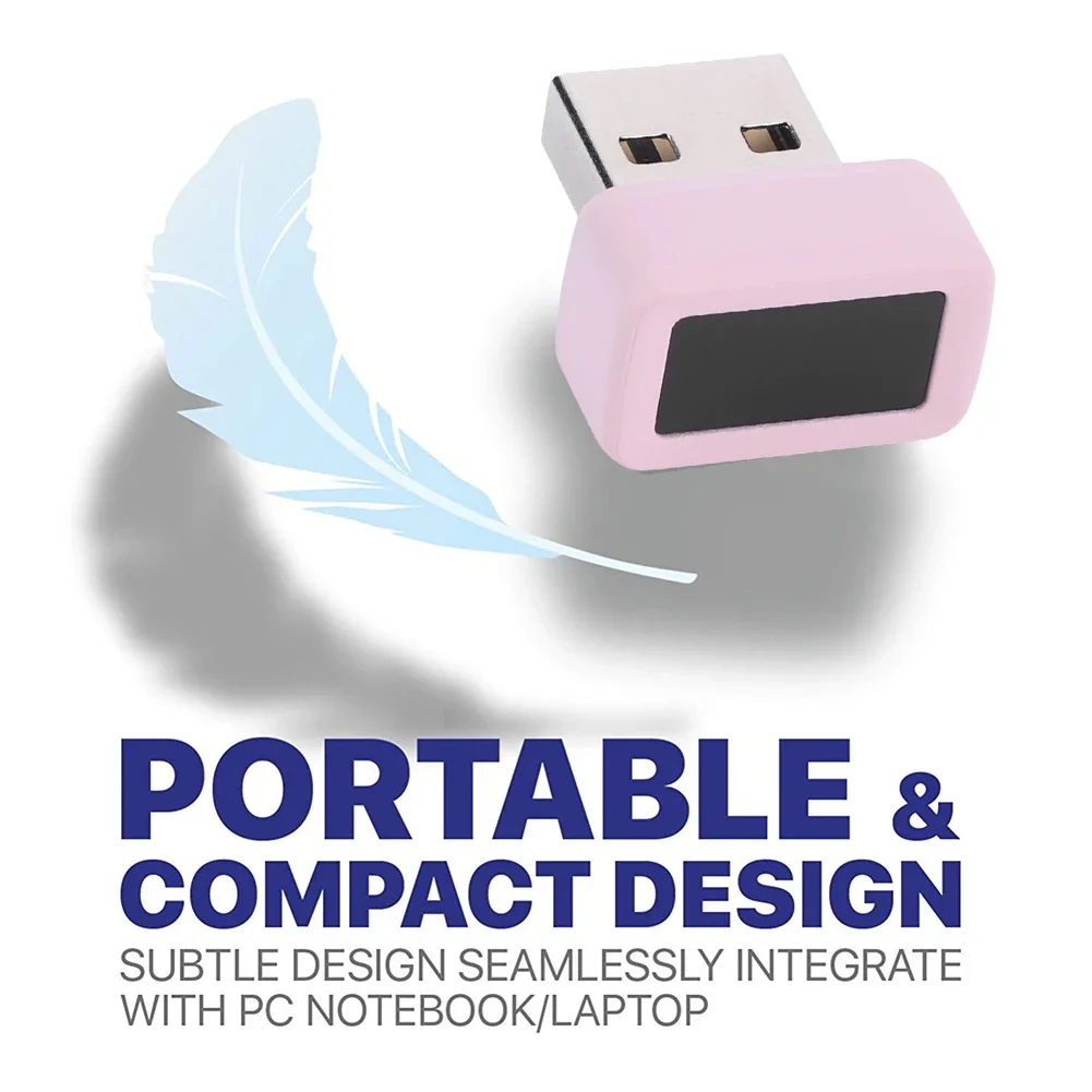 Lector de llaves de huellas dactilares USB, Mini llave de seguridad biométrica, Dongle antisalpicaduras, Windows Hello FIDO U2F, llave de seguridad de coincidencia rápida