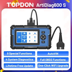 TOPDON ArtiDiag600S OBD2 Scanner Diagnostic Tool Code Reader Oil/BMS/ABS/SAS/EPB/DPF/TPMS/Throttle Engine Test Scan