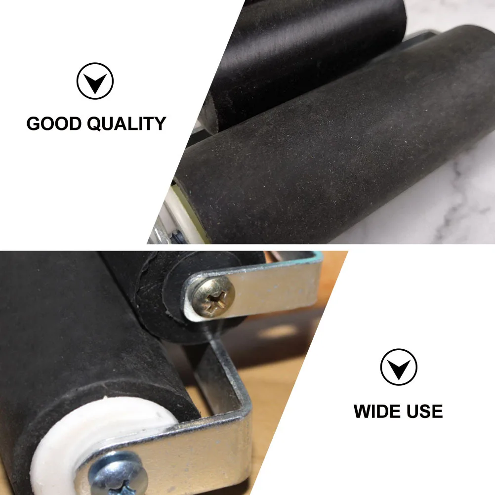

2 pcs Rubber Roller Painting Tool Wooden Handle Non-Slip Grip For Drawing Printing Scrapbooks Wallpapers Craft, Roller Brush For