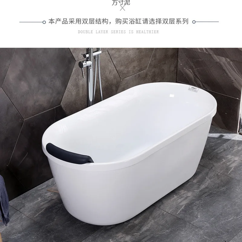 CUPC certified acrylic material independent smart bathtub full skirt design empty cylinder configuration professional service