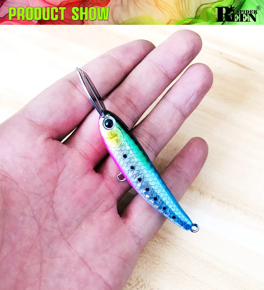 Sinkender Minnow-Angelköder, 63 mm/17 g, künstlicher Bleistiftköder für Barsch-Forellen-Angelköder – Detail 9
