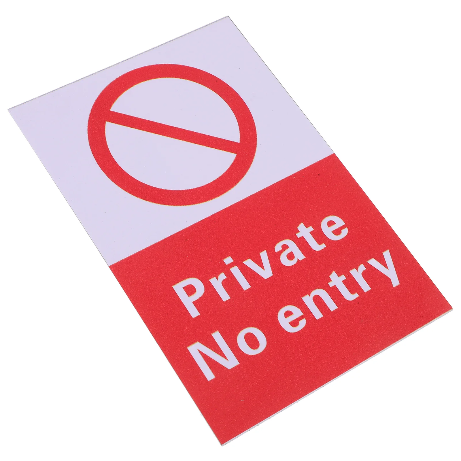 PVC No Entrance Sign 150mm x 100mm Warning Labels Safety Stickers Compact Size Versatile Traffic Signs