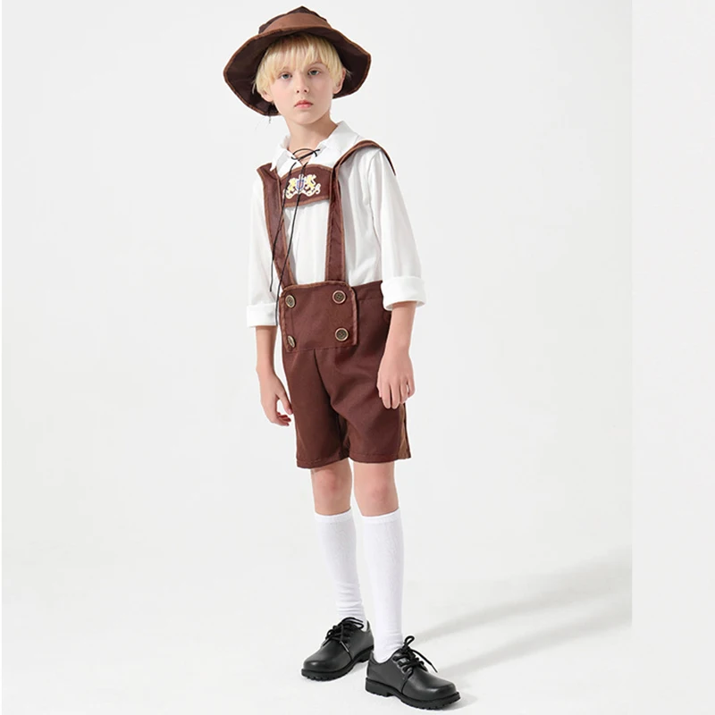 Middle Aged Children's German Ethnic Costumes Alpine Stage Performances Munich Beer Festival Costumes Dressing Up