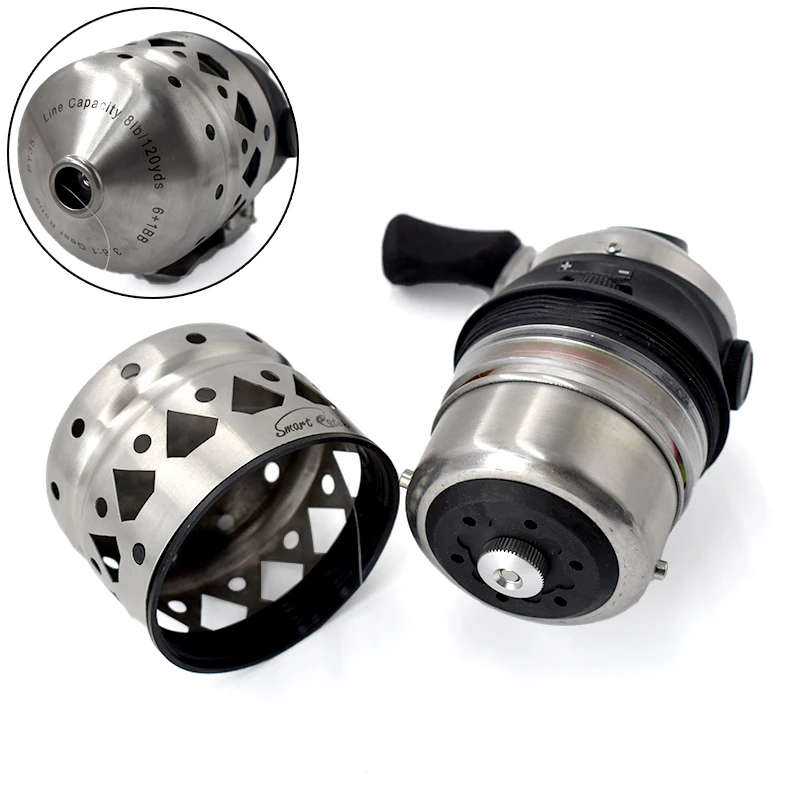 รอกตกปลา CNC ระดับมืออาชีพ, อุปกรณ์ตกปลาแบบสลิงช็อต, ลูกปืน 6 + 1 BB, อัตราทดเกียร์ 3.6:1, รอกตกปลาแบบพกพาสำหรับข้อมือ